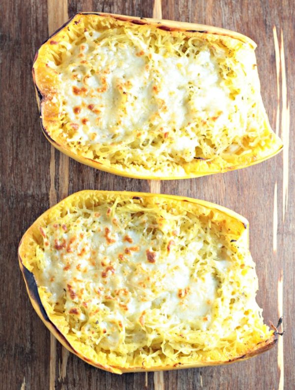 Italian Herbs and Cheese Spaghetti Squash - Mindy's Cooking Obsession