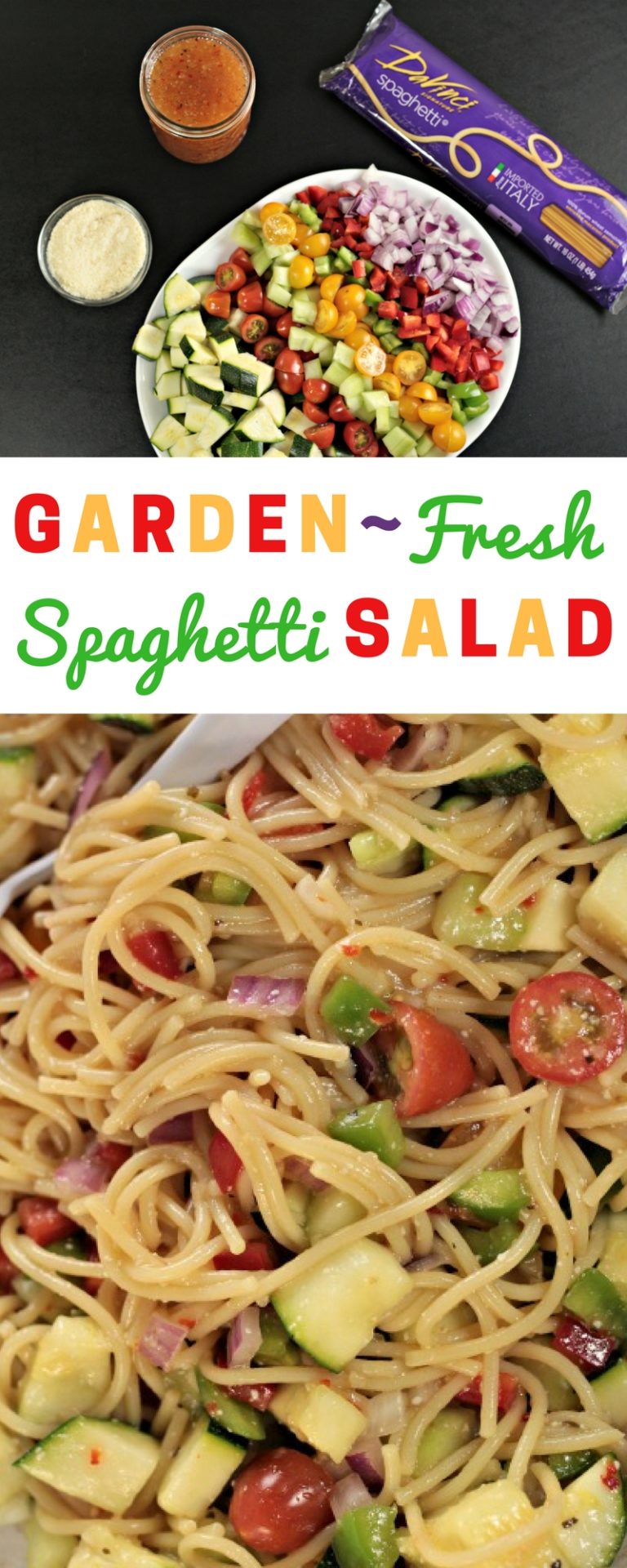 Garden-Fresh Spaghetti Salad - Mindy's Cooking Obsession