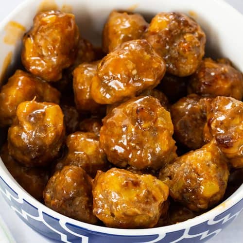 Sausage Pineapple Mini Meatballs - Mindy's Cooking Obsession