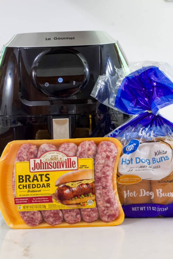 How to Cook Johnsonville Cheddar Brats in the Air Fryer - Mindy's Cooking  Obsession